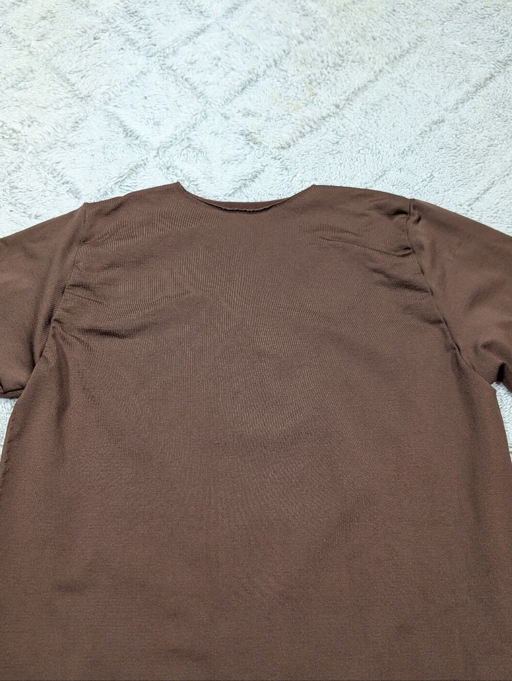 Skims Top Womens 2X/3X Brown Cocoa Bodysuit Long Sleeve Crew Neck Soft - Picture 2 of 7